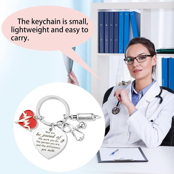 Nurse Gifts for Women Keychain Nurses Appreciation Nurse Day Week Gifts Accessor - Picture 4 of 7